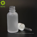 Makeup container serum beard oil container round bottom glass bottle with screw